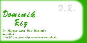 dominik riz business card